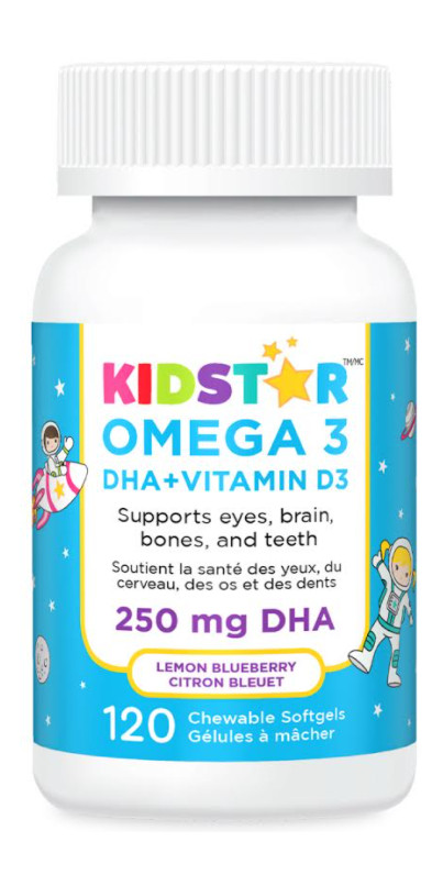 KidStar Nutrients OMEGA 3 DHA + Vitamin D3 Chewables | Well.ca