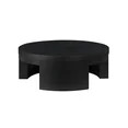 Beautiful Mod Round Coffee Table by Drew Barrymore, Black Finish | Walmart (US)