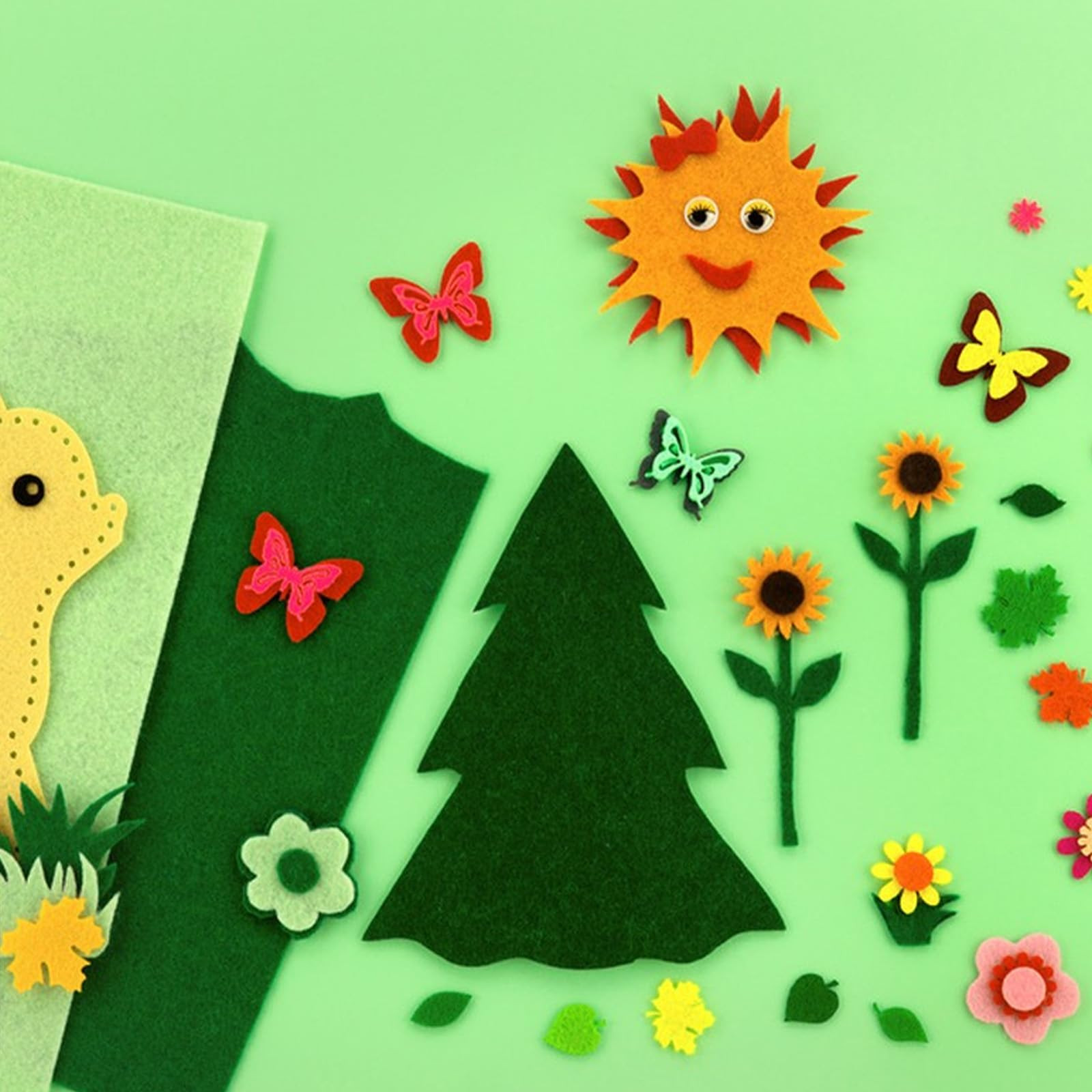 8"X12" Felt Sheets for Crafts, 18 PCS Thin Craft Felts Squares Sheets Stiff Sewing Felt Paper Non... | Amazon (US)