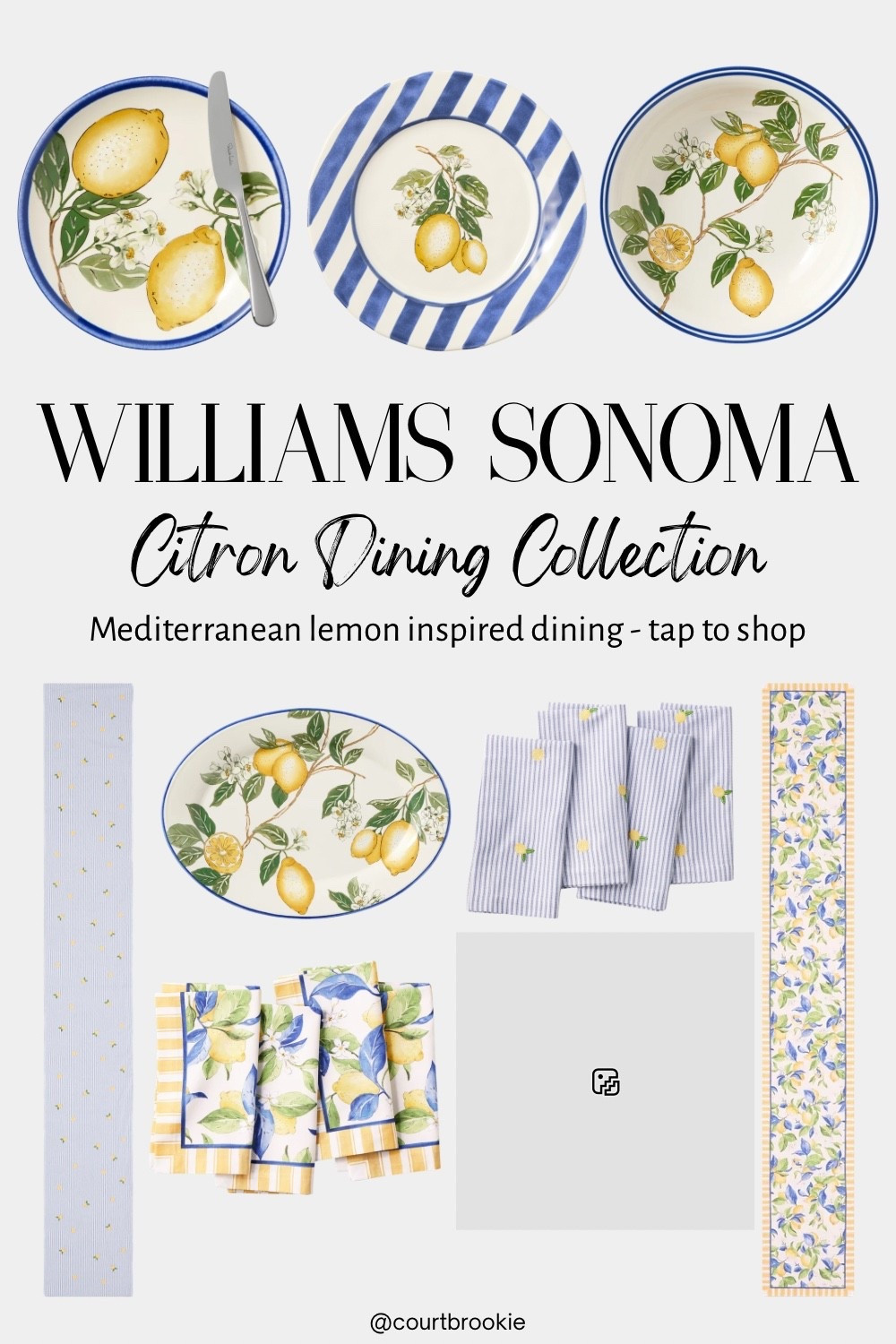 Gorgeous new lemon themed dining collection from Williams Sonoma!
