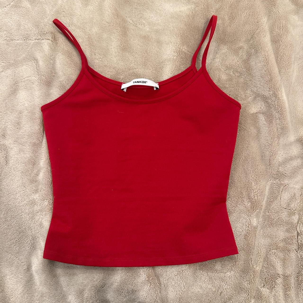Tankair studio tank in cherry 🍒 

Soooo cute and so... | Depop US