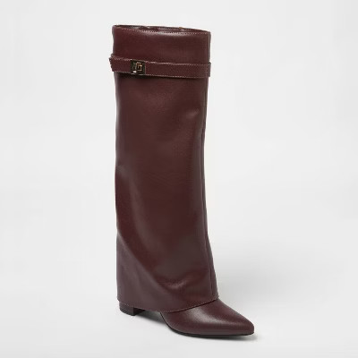 Women’s Tambra Boots with Memory Foam Insole – A New Day™ Burgundy 8.5 | Target