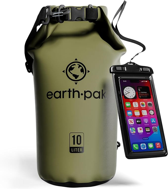 Earth Pak Waterproof Dry Bag - Roll Top Waterproof Backpack Sack Keeps Gear Dry for Kayak with Wa... | Amazon (US)
