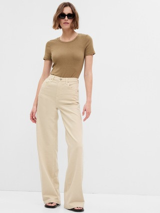 High Rise Stride Wide-Leg Jeans | Gap (CA)