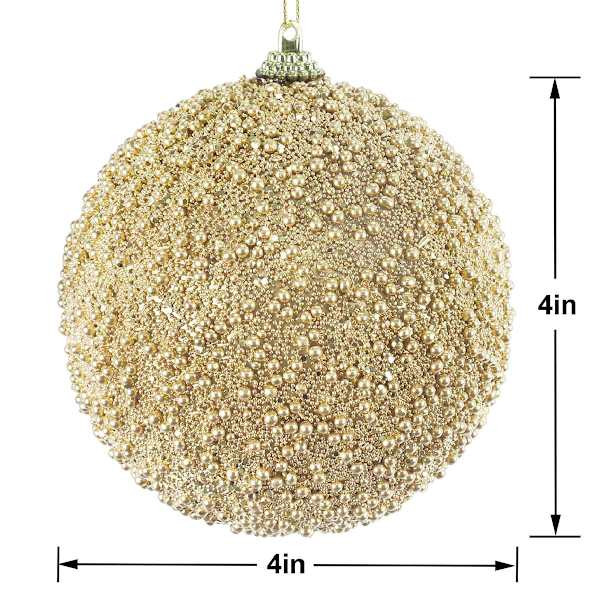 Beaded Ball Ornament, 4" | At Home
