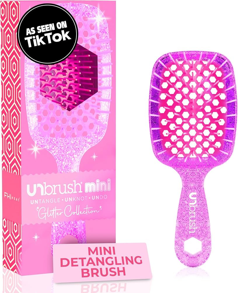 FHI Heat UNbrush Mini Detangler Brush for Pain-Free Brushing on All Wet or Dry Hair Types — Dur... | Amazon (US)
