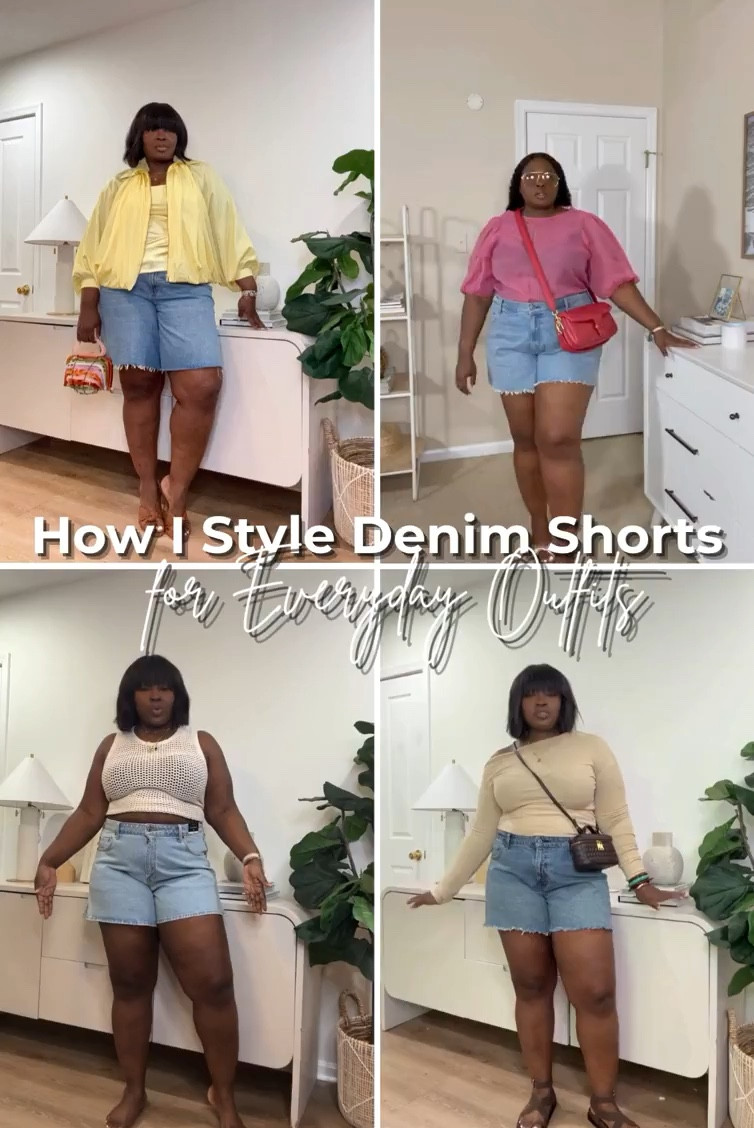 One pair of denim shorts, endless outfit possibilities. From casual days to brunch plans, this summer staple makes getting dressed easy every single time. #DenimShorts
#SummerOutfits
#DenimShortsOutfit
#PlusSizeStyle
#CasualSummerStyle
#EverydayOutfitIdeas
#LTKStyle
#SummerFashion
#WardrobeBasics
#FashionInspo

#LTKMidsize #LTKSeasonal #LTKootd