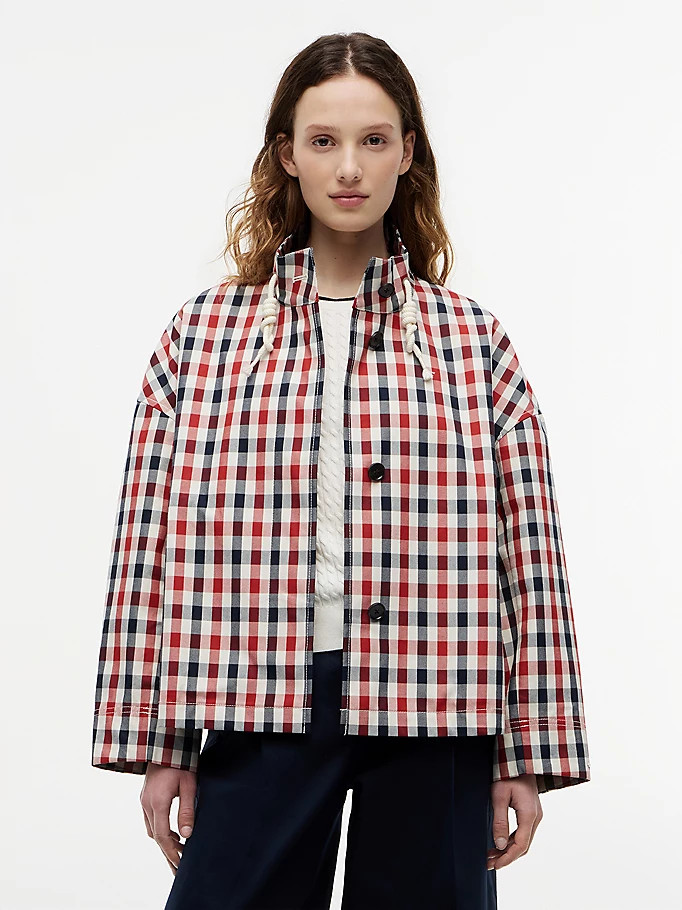 Check Relaxed Short Parka | Tommy Hilfiger UK