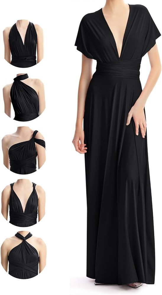 Infinity Dresses for Bridesmaids,Wedding Guest Dresses for Women,Plus Size Wrap Dress Long Maxi C... | Amazon (US)