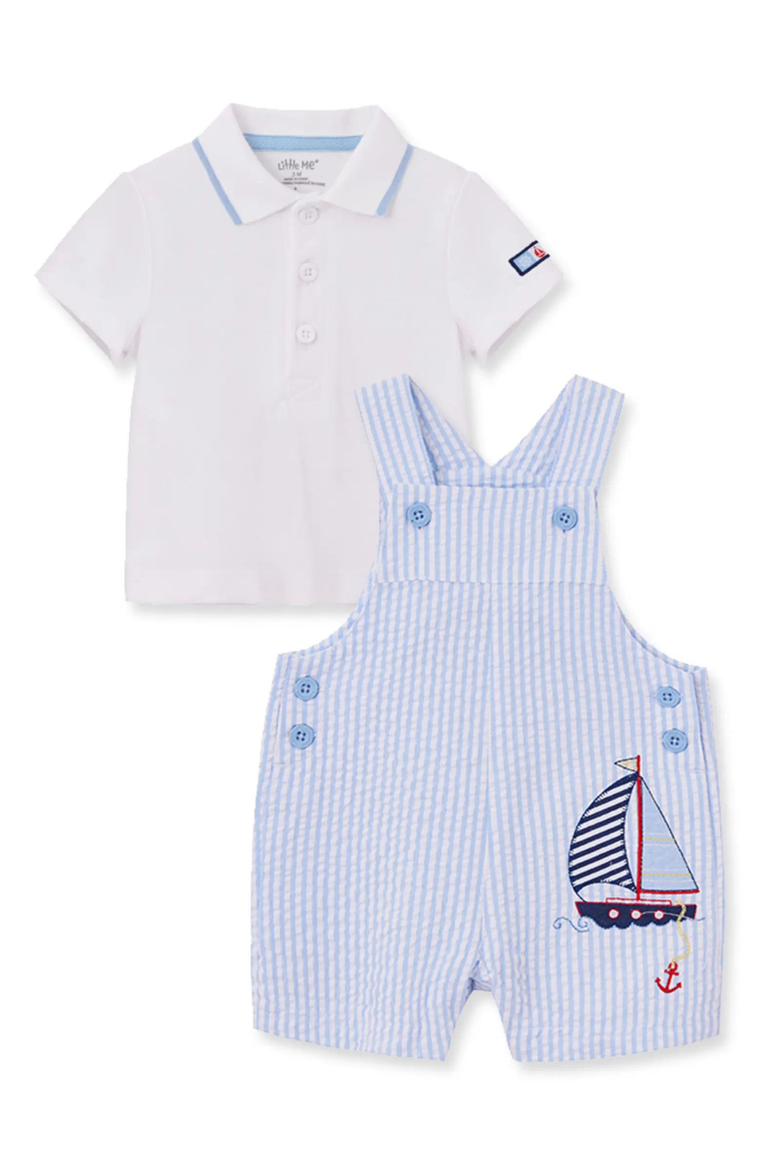 Kids' Sailboat & Shortalls Set | Nordstrom Rack