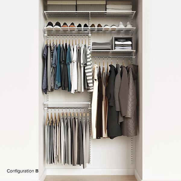 Elfa Classic 4' Closet Kit | The Container Store