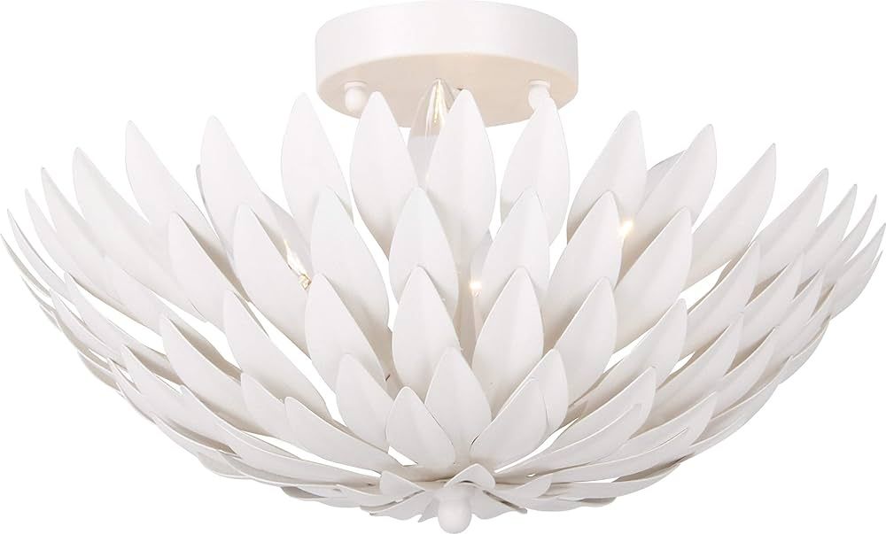 Broche 4 Light Matte White Ceiling Mount - Ceiling Light for Living Room, Hallway Light, Foyer, D... | Amazon (US)