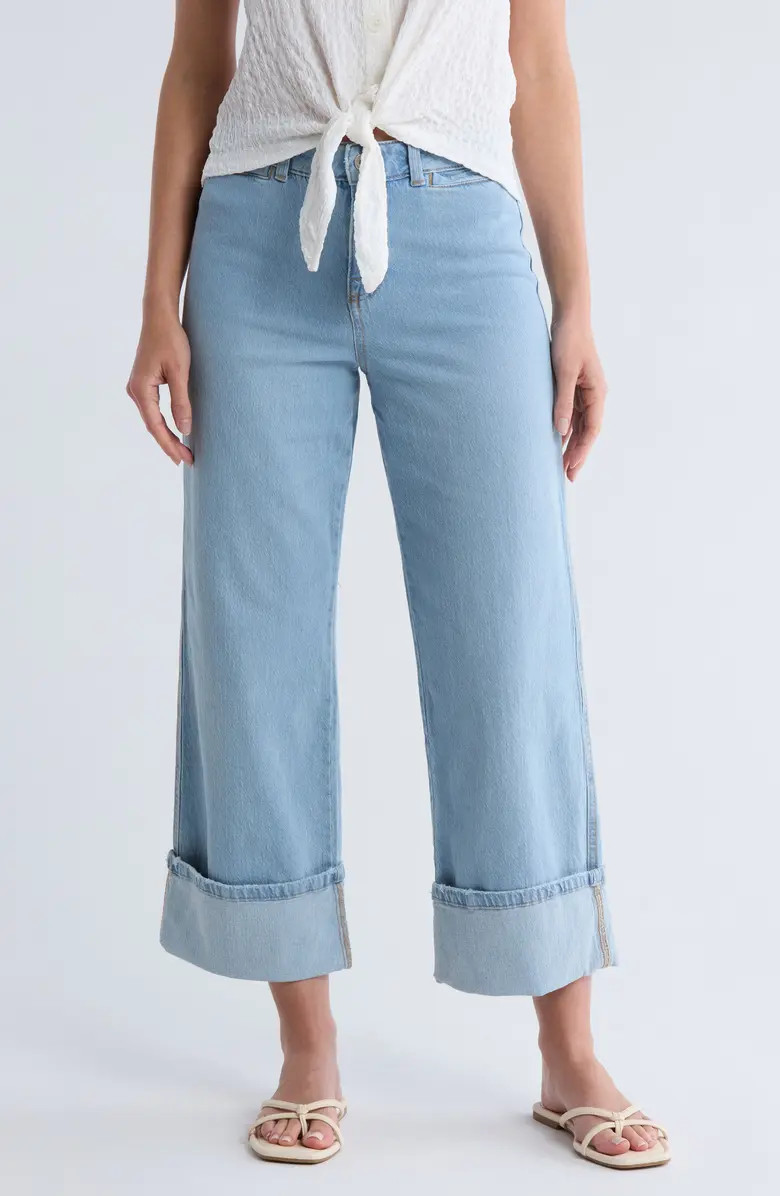 Sanctuary Cuffed Wide Leg Crop Jeans | Nordstromrack | Nordstrom Rack