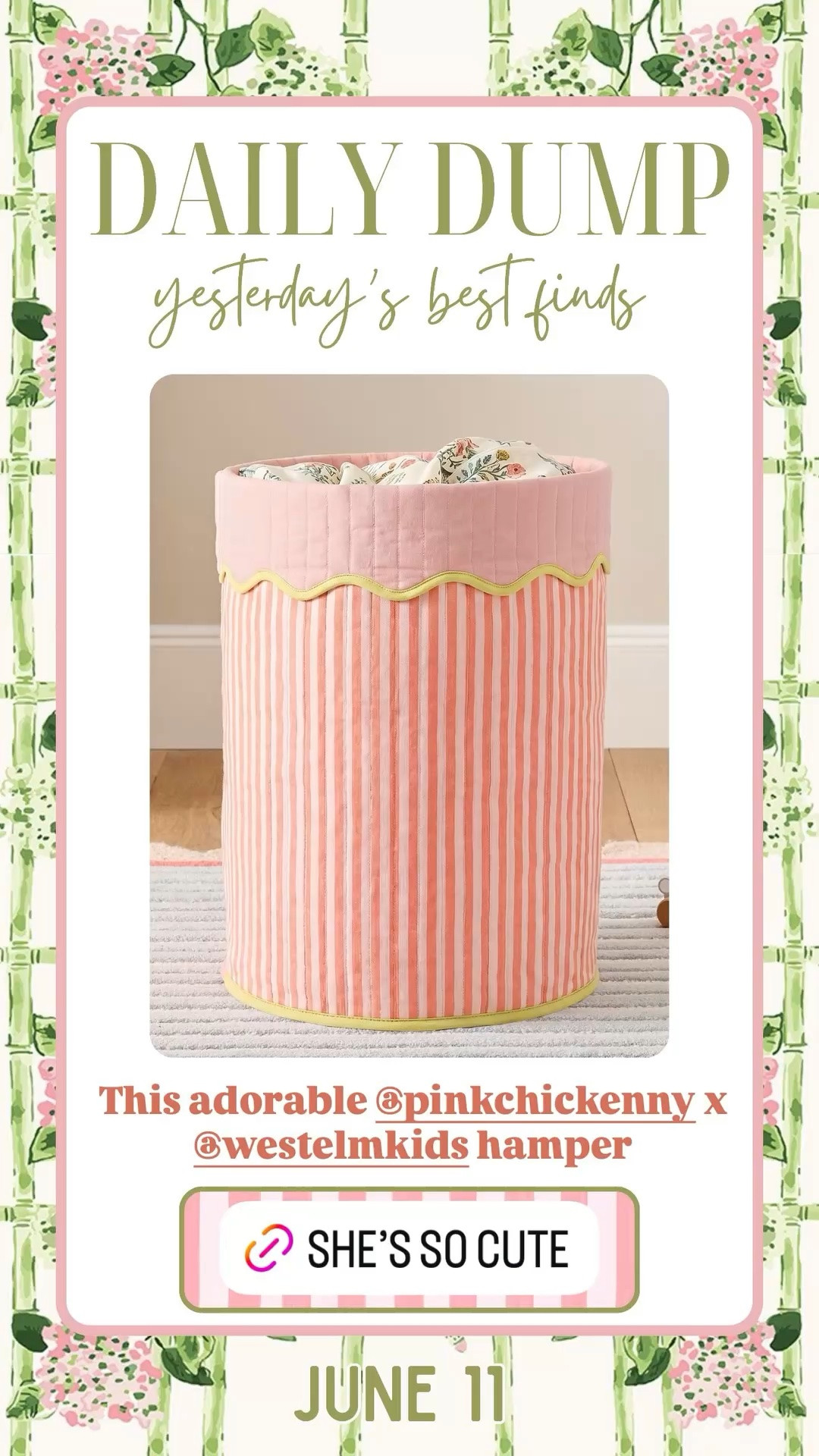 This adorable @pinkchickenny x @westelmkids hamper