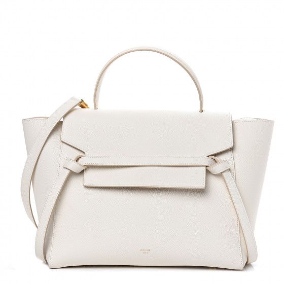 Grained Calfskin Mini Belt Bag White | Fashionphile