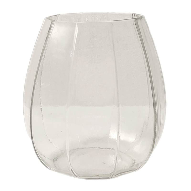 Faceted Clear Glass Hurricane, 6" | At Home