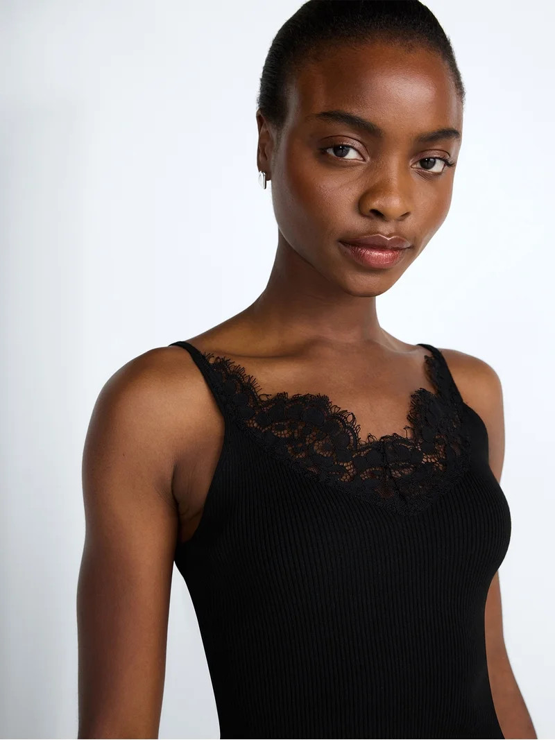 Scoop Women’s Sweater Lace Cami, Sizes XS-XXL | Walmart (US)