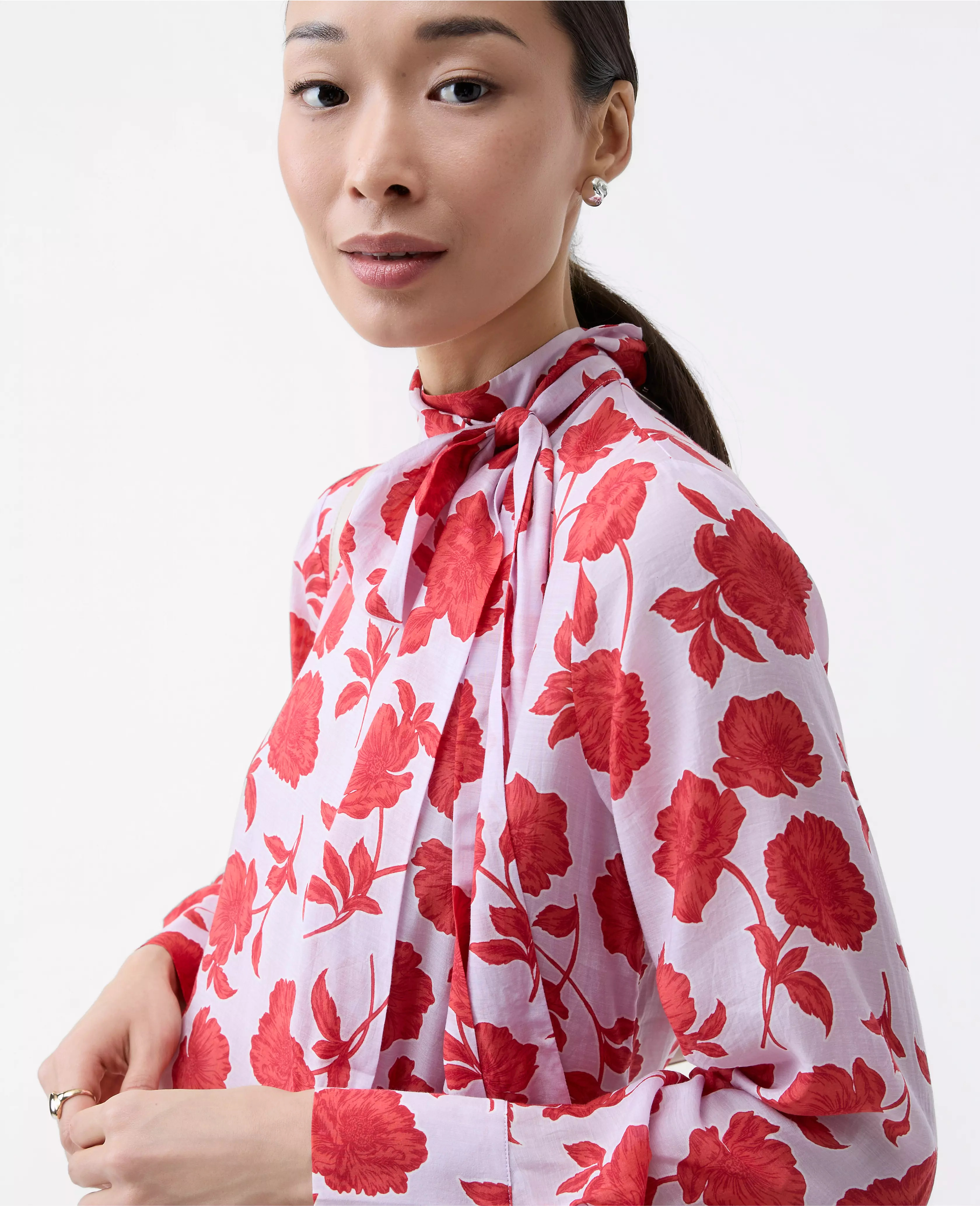 Floral Bow Blouse | Ann Taylor