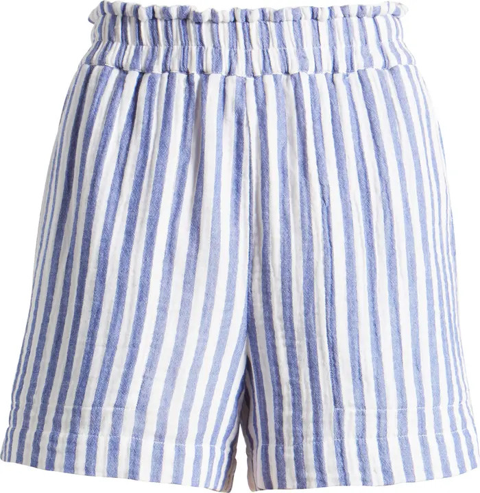 Rails Leighton Stripe Organic Cotton Gauze Shorts | Nordstrom | Nordstrom