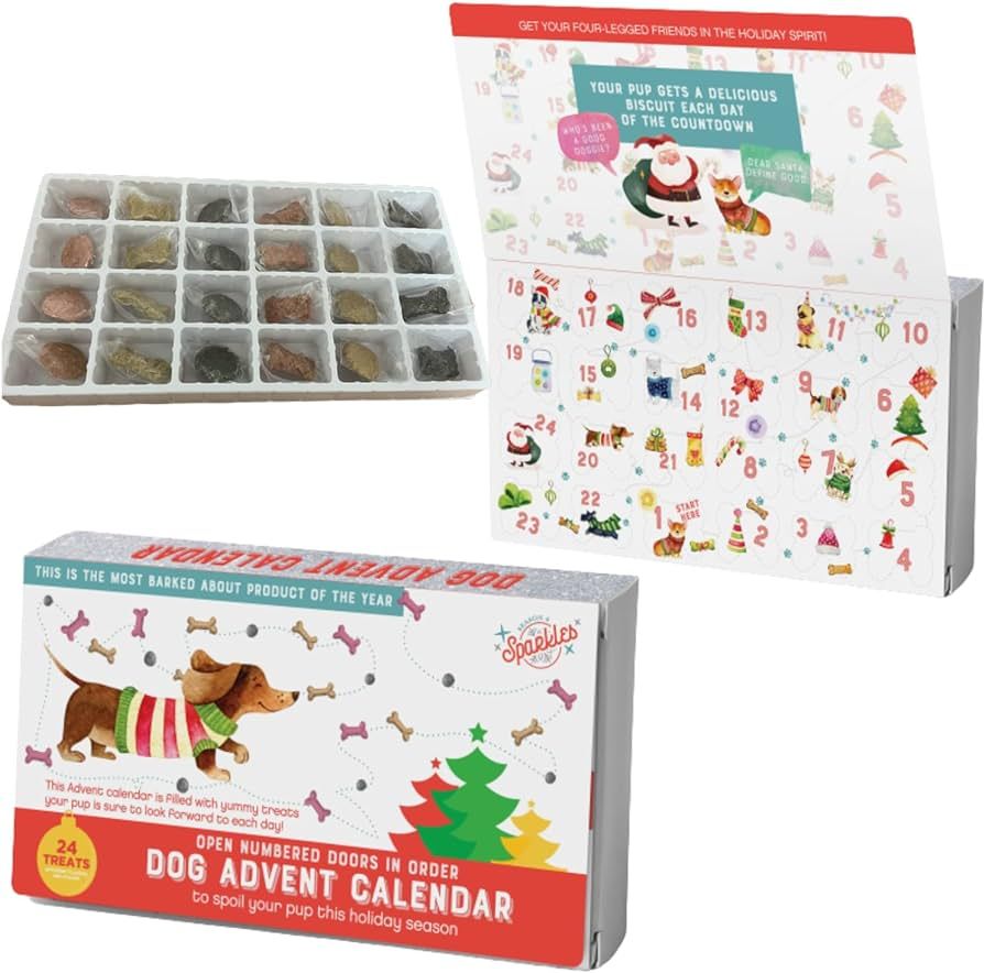Dog Treats Advent Calendar 2023 Made In USA Dog Treats Assorted Flavors Doggie Treats Christmas A... | Amazon (US)