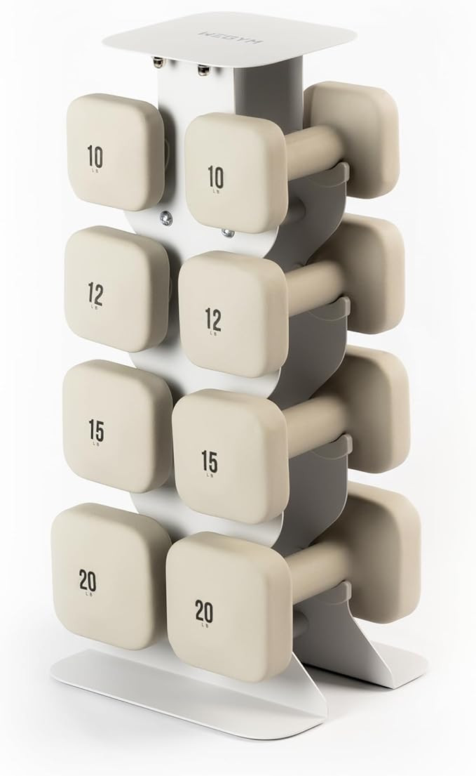 WeGym SafeGrip Square Dumbbells with Anti Slip Handles, Aesthetic Free Weights for Home Workouts,... | Amazon (US)