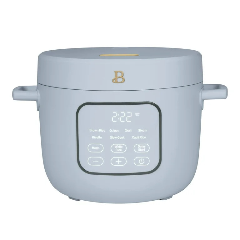 Beautiful 14-Cup Electric Rice and Grain Cooker, Ceramic Nonstick Coating, Cornflower Blue by Dre... | Walmart (US)
