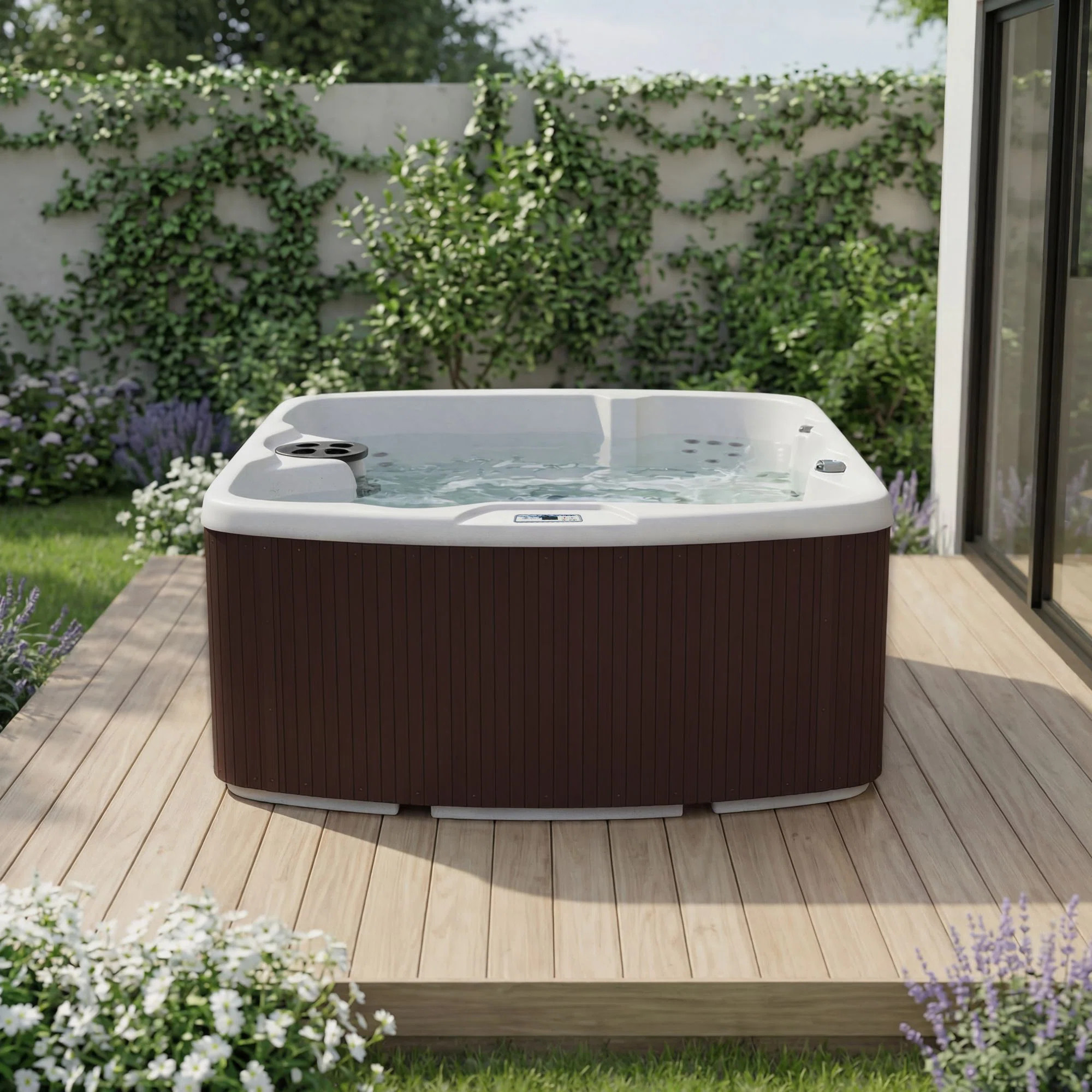Lifesmart LS500 Plus 110 Volt 5-Person 23-Jet Rectangle Plug and Play Hot Tub 401430510600.22 | Wayfair North America