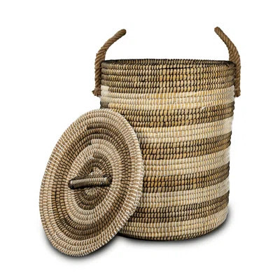 Debruyne Grass Cylindrical Laundry Basket with Handles & Lid | Wayfair North America