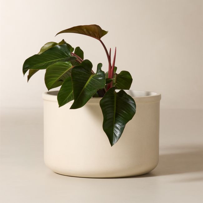 Oakley Round Faux Limestone Indoor/Outdoor Large Planter 18.5""H | CB2
