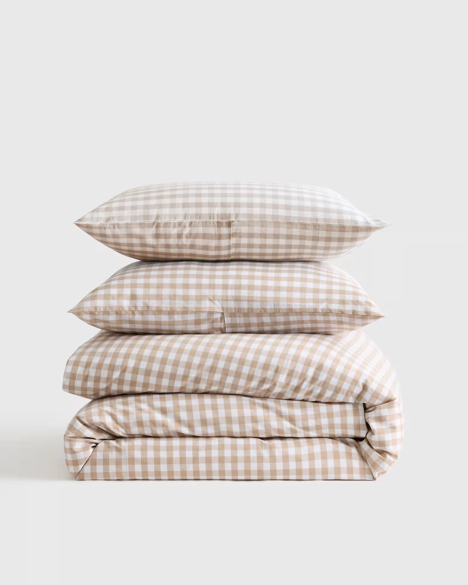 Classic Organic Percale Gingham Duvet Cover Set | Quince