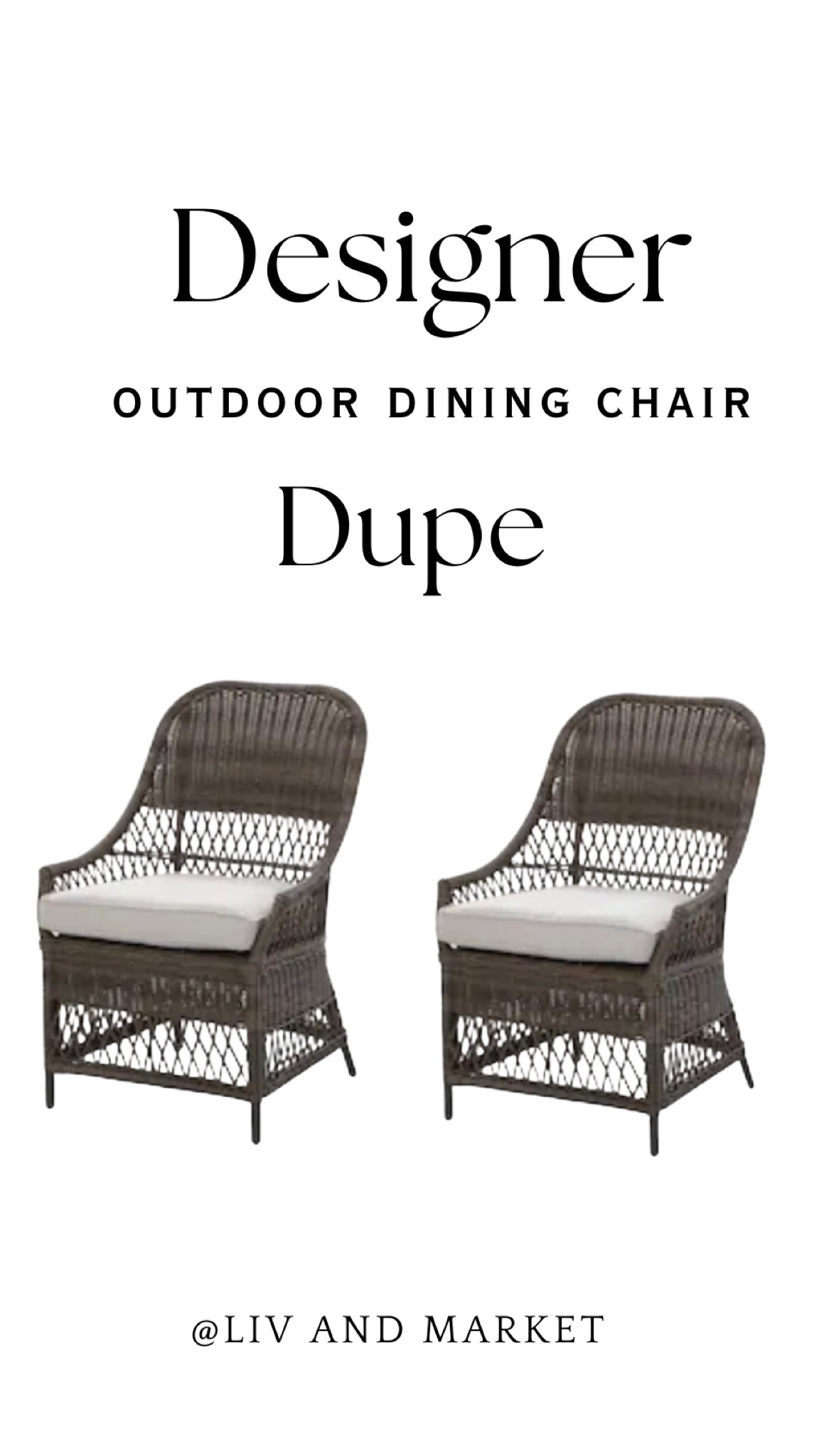 Designer look for less! Outdoor woven dining chairs #outdoorfurniture #dupe

#LTKhome #LTKsalealert #LTKSeasonal