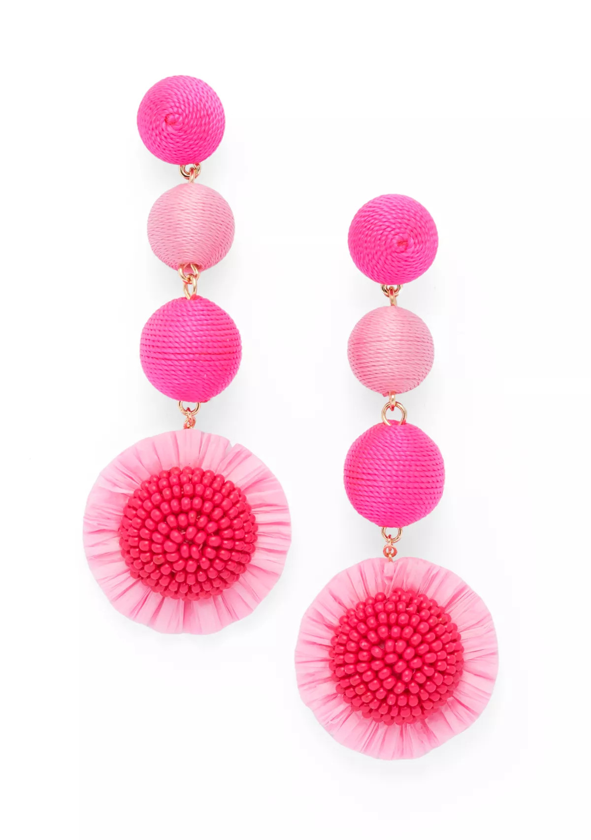 Bead and Thread Triple Drop Earrings | Belk
