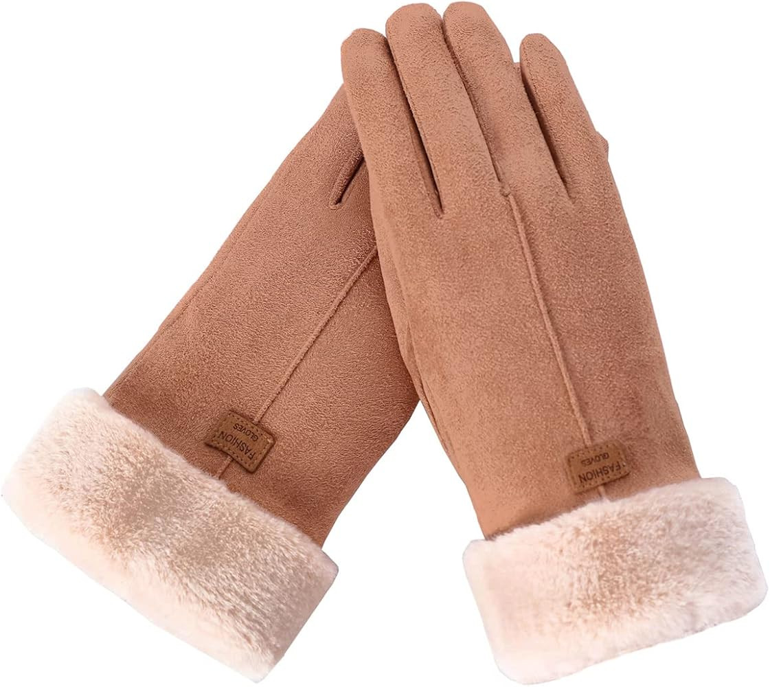 Winter Gloves for Women Cold Weather Warm Ladies Girls Ski Snow Gloves Touch Screen Texting Glove... | Amazon (US)