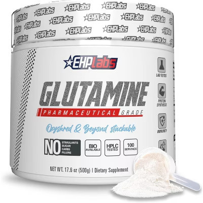 EHPlabs L-Glutamine Powder – 500g, 100 Servings – Muscle Recovery, Gut & Immune Health Support | Target
