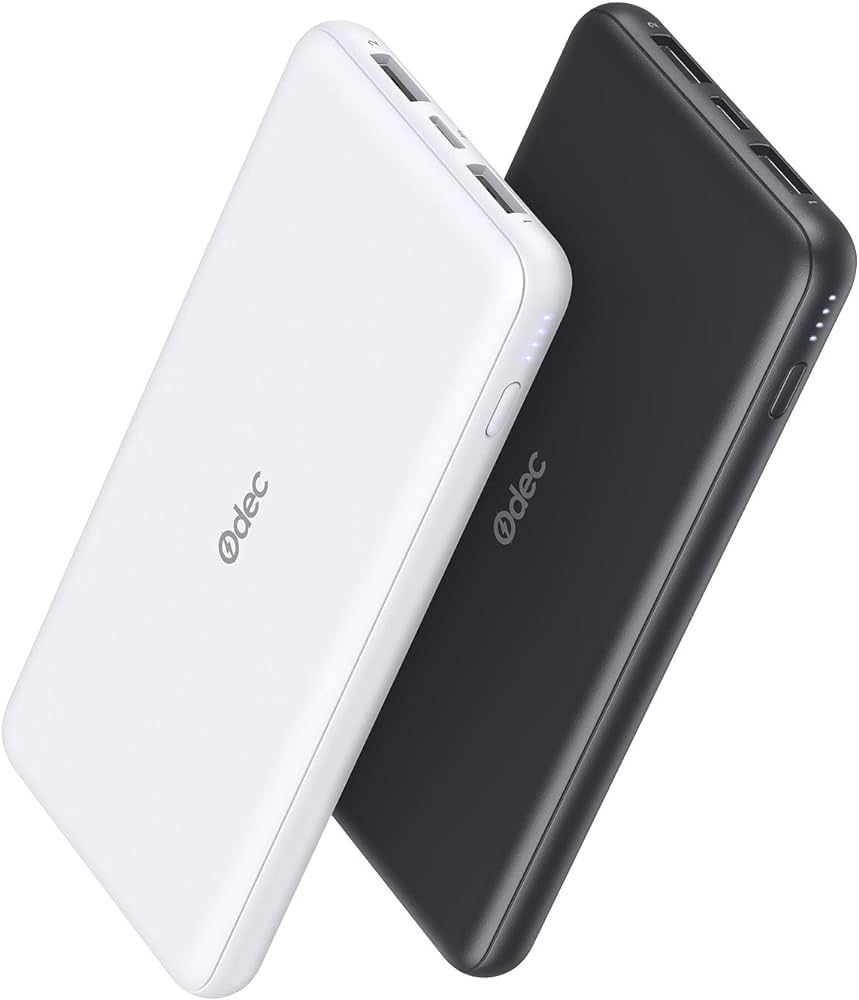 Portable Charger 2-Pack 10000mAh Power Bank High Capacity Power Bank Ultra Slim External Phone Batte | Amazon (US)