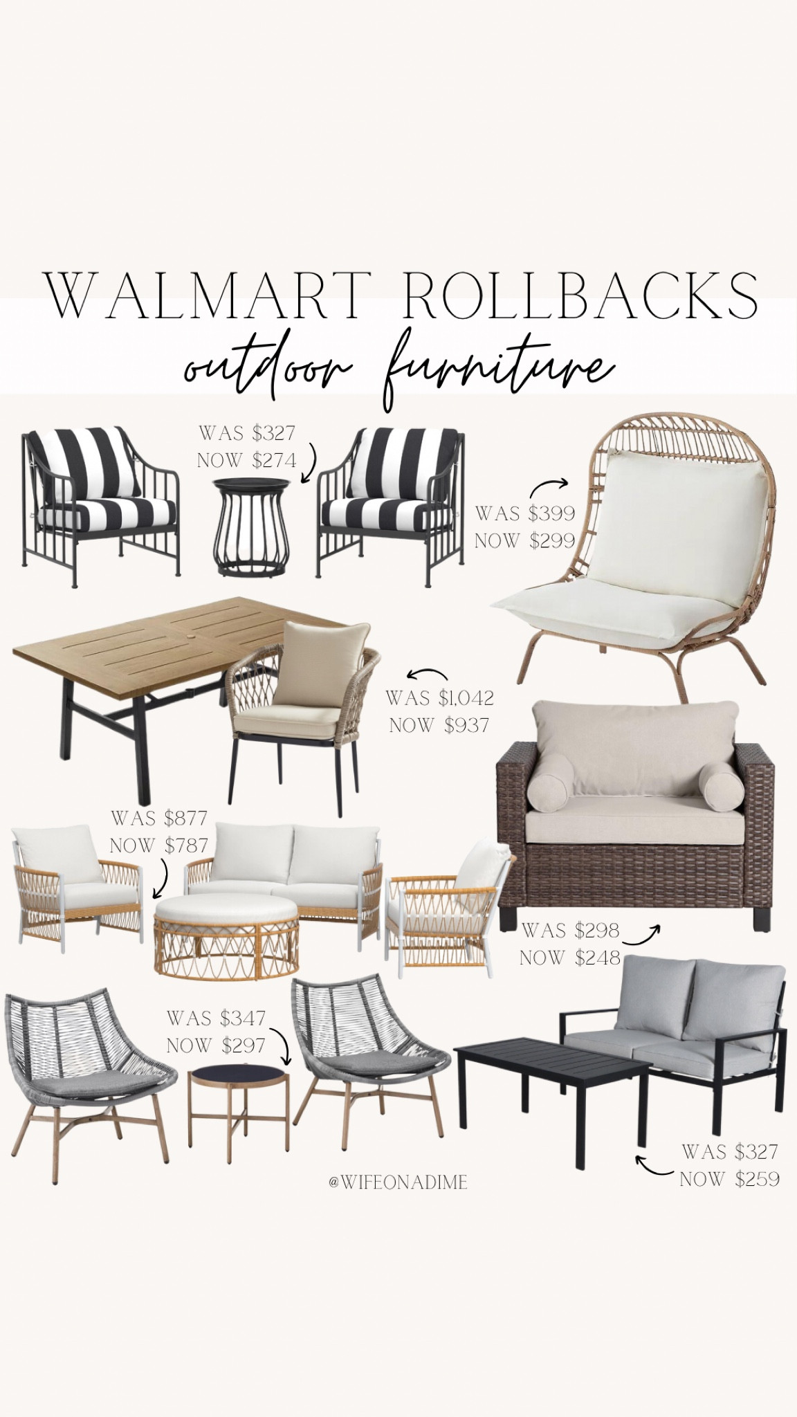 Outdoor furniture rollbacks from Walmart! 👏🏻

Walmart, Walmart rollbacks, Walmart finds, Walmart favorites, Walmart home, Walmart outdoor furniture, Walmart patio sets, Walmart patio finds, outdoor furniture rollbacks, patio furniture, patio inspiration, outdoor finds, outdoor inspiration, 
wicker patio furniture, wicker outdoor furniture, patio loveseat, outdoor loveseat, outdoor chair, striped patio furniture, striped outdoor furniture, accent patio chair, accent outdoor chair, outdoor dining sets, outdoor dining tables, outdoor chairs, outdoor furniture set, sale furniture, outdoor furniture on sale, patio furniture on sale, outdoor tables on sale, outdoor chairs on sale

#LTKhome #LTKFind #LTKsalealert