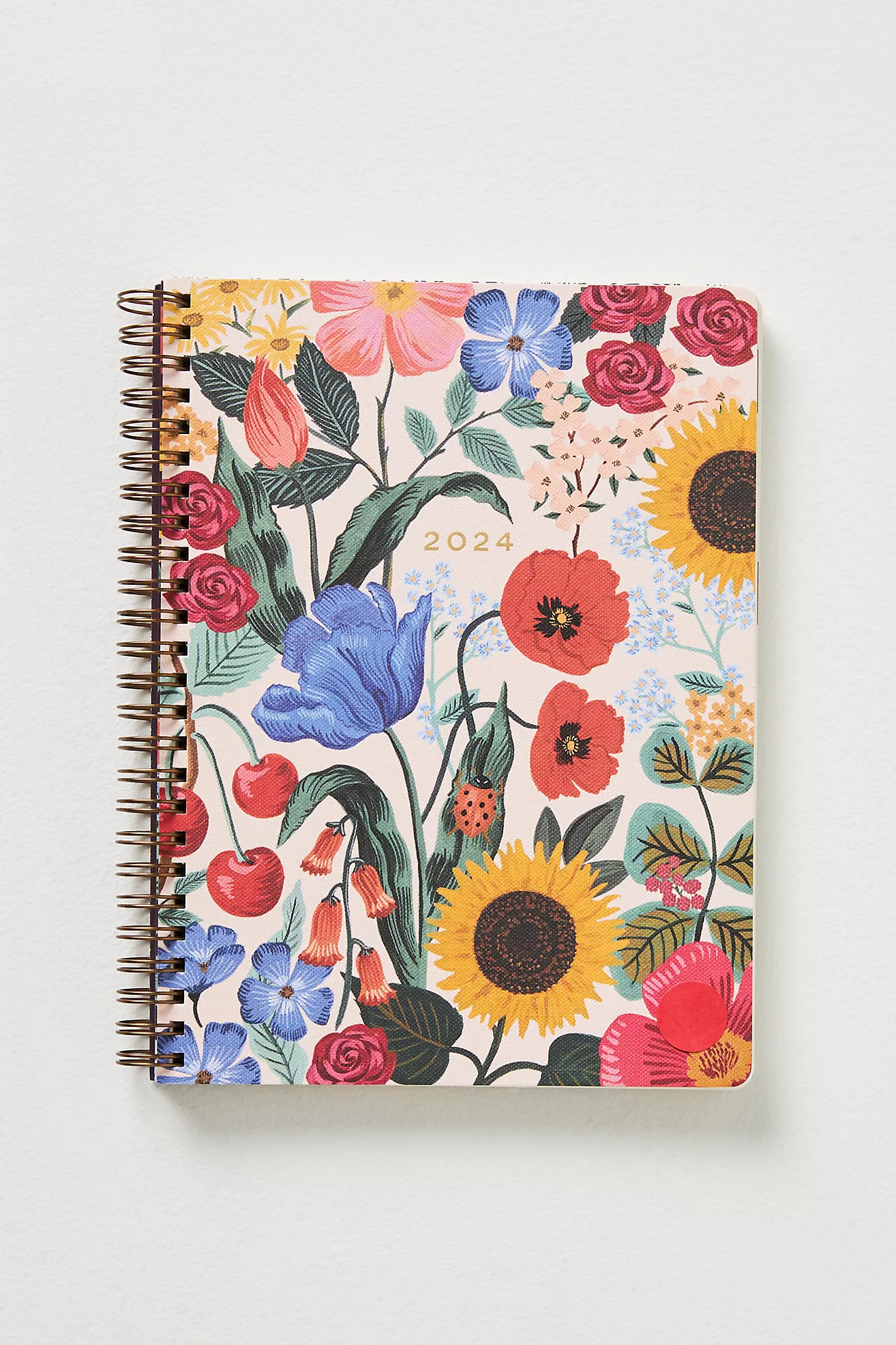 Rifle Paper Co. Sunflower Spiral Planner | Anthropologie (US)
