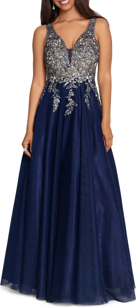 Xscape Embroidered Bodice A-Line Gown | Nordstrom | Nordstrom Canada
