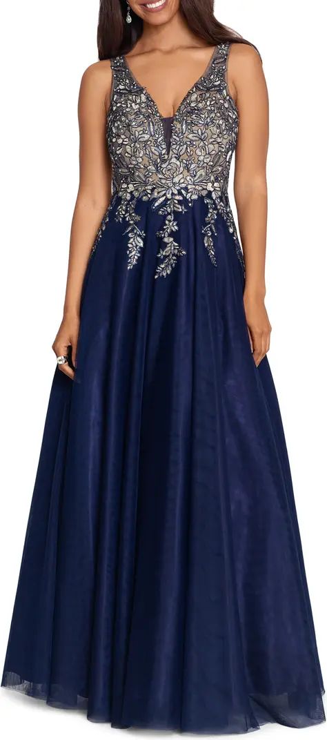 Xscape Embroidered Bodice A-Line Gown | Nordstrom | Nordstrom Canada