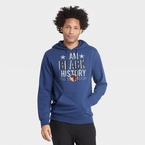 Black History Month Men's 'I Am Black History' Hooded Sweatshirt - Blue | Target