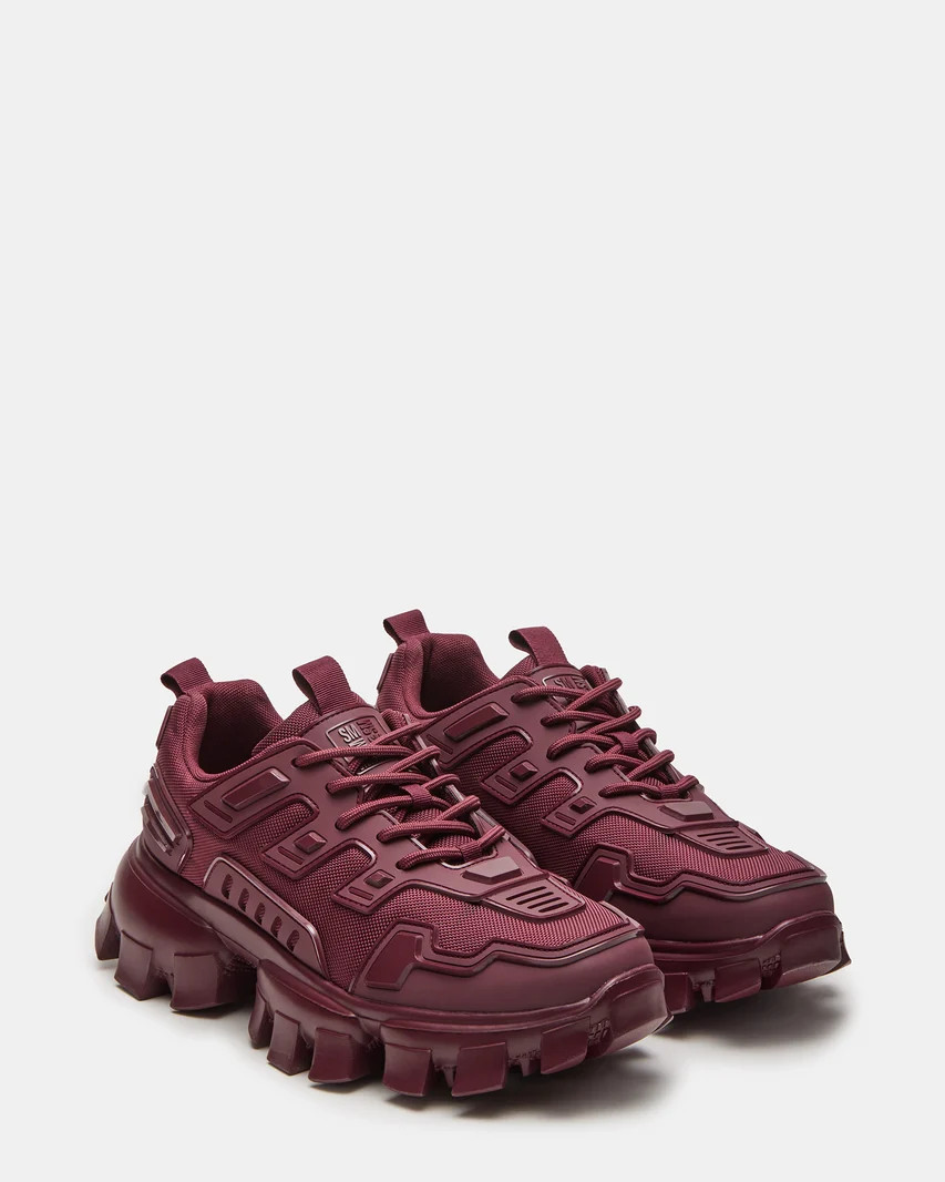 PONCE Burgundy Chunky Sole Lace Up Sneaker | Men's Sneakers | Steve Madden (US)