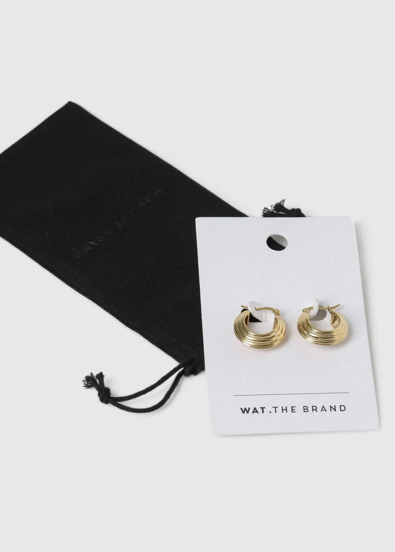 TEXTURED RIDGE EARRINGS - GOLD PLATED | WAT The Brand