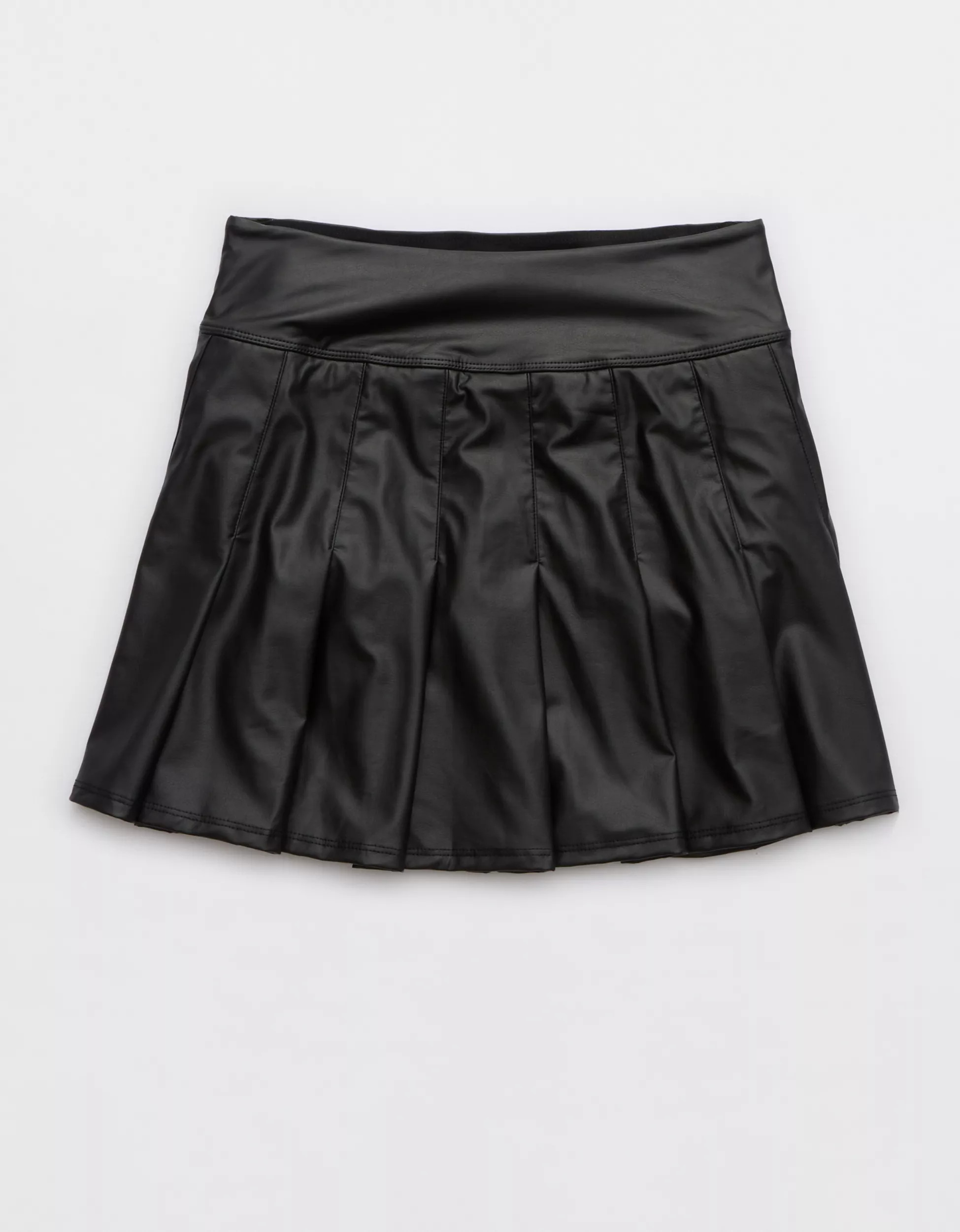 OFFLINE By Aerie Real Luxe Faux Leather Skort | Aerie