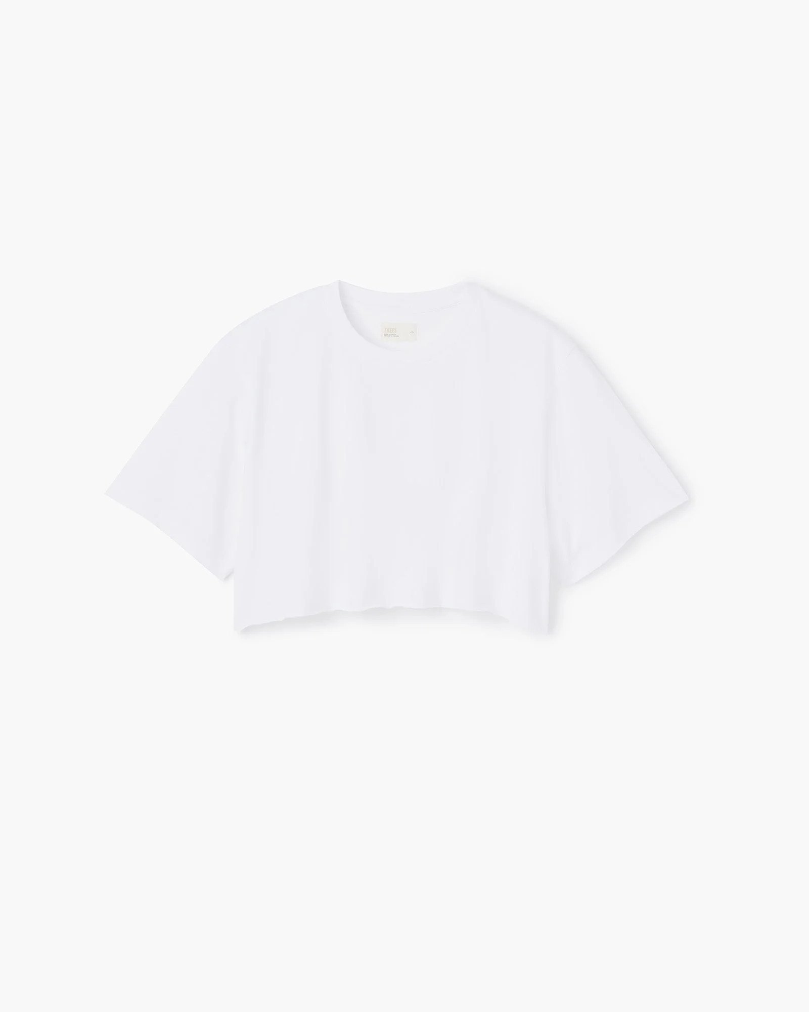 Cropped Tee - White - White / 4/5 | TKEES