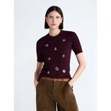 Free Assembly Women's and Women's Plus Embellished Cozy Yarn Sweater with Short Sleeves, Sizes XS... | Walmart (US)