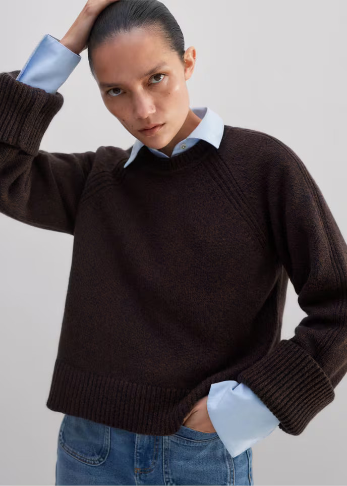 Merino Cashmere Mouliné Jumper + Snood | ME+EM Global (Excluding US)