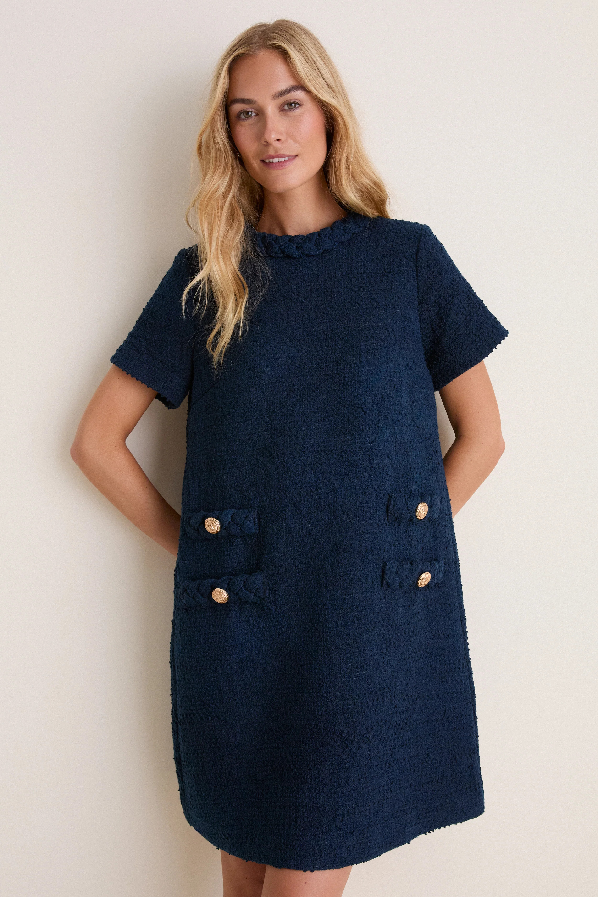 Navy Tweed Jackie Dress | Tuckernuck (US)