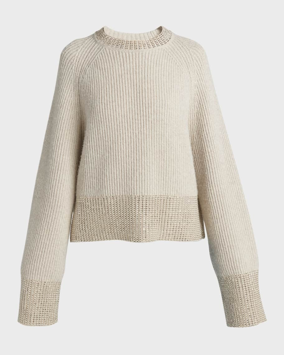 Golden Goose Journey Embroidered Crewneck Sweater | Neiman Marcus