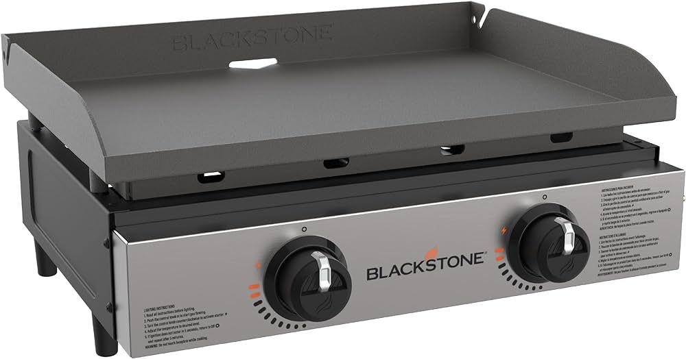 Blackstone 1666 22” Tabletop Griddle with Stainless Steel Faceplate, Powder Coated Steel, Black | Amazon (US)