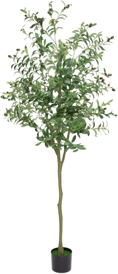 Artificial Olive Tree, 6Ft(71in, 1008 Leaves) Faux Olive Tree, Tall Artificial Tree Indoor Outdoo... | Amazon (US)
